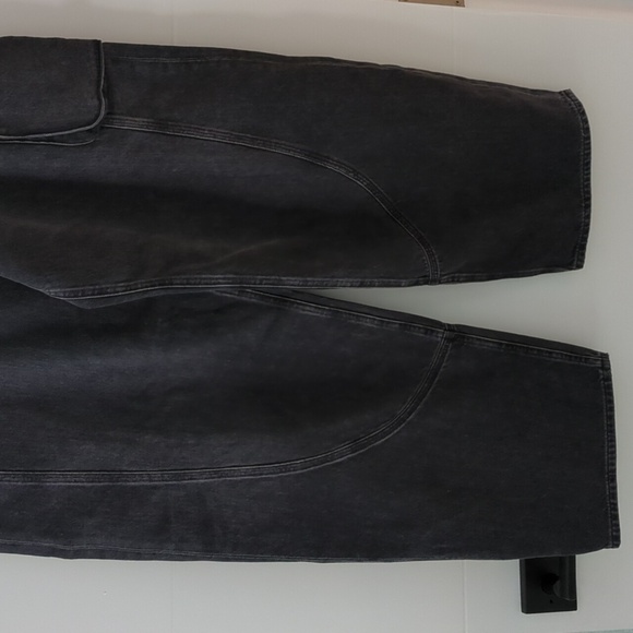 Agolde Cass Baggy Cargo Jean Grunge Black Organic Cotton Sz 33 Gorp Core - Picture 5 of 11